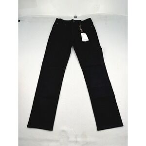 Quince Womens Stretch Mid Rise Slim Straight Jeans Black Size 30 LB90673-KDW01